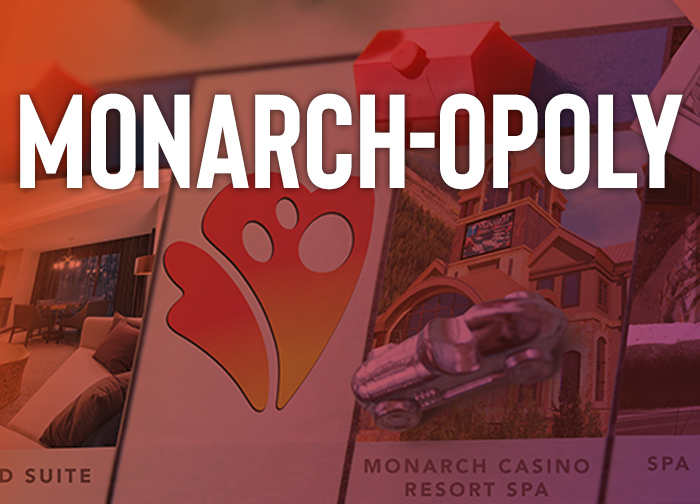 Monarch opoly Promotion with game board
