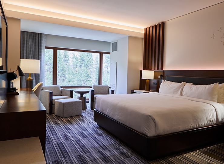 The Premier Queen Room with two beds at Monarch Casino Resort Spa in Black Hawk, Colorado.