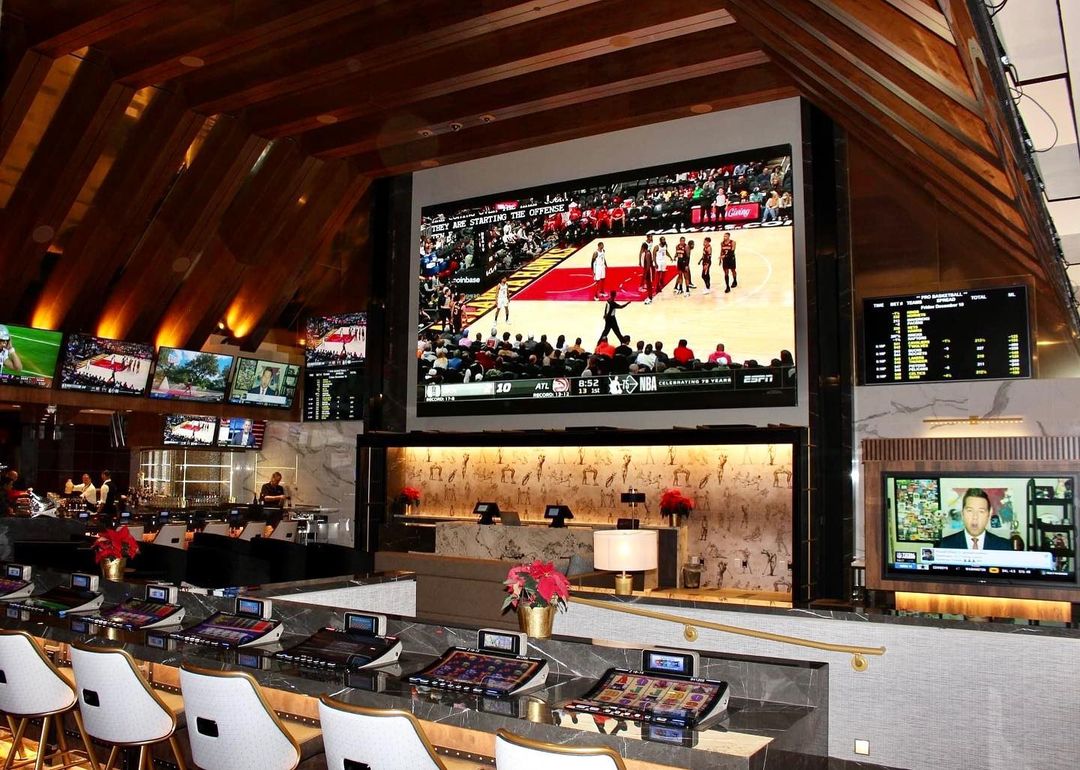 The Sportsbook Lounge at Monarch Casino Resort Spa in Black Hawk, Colorado.