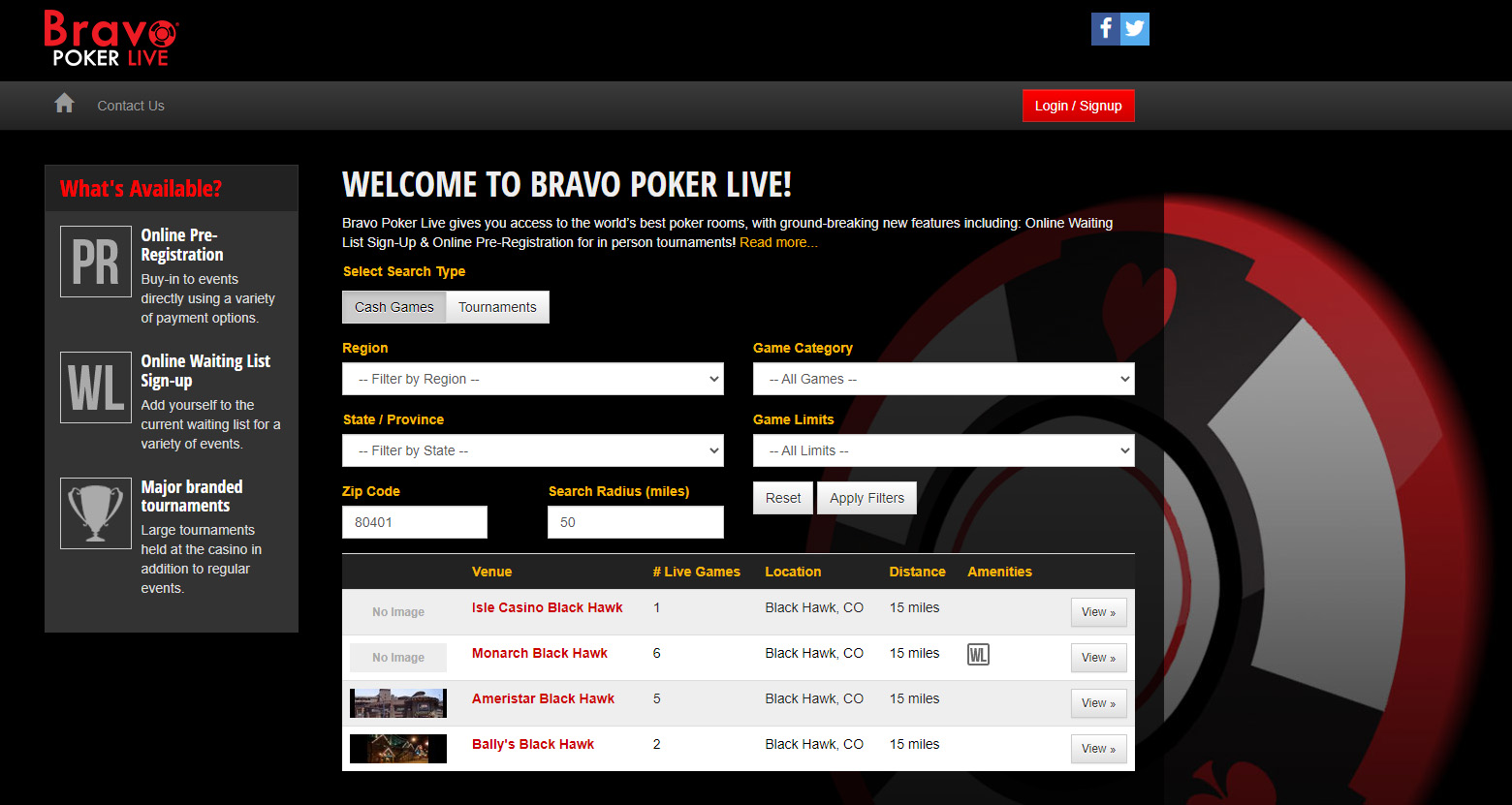 Bravo Poker Live Website Signup