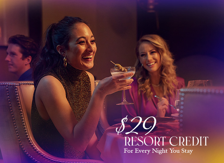 Receive $29 in resort credit for every night you stay at Monarch Casino in Black Hawk, Colorado.
